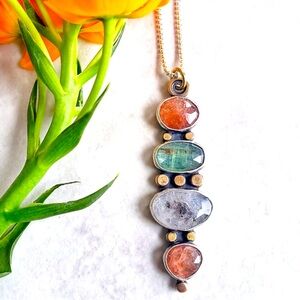 Southwest gem totem pendant